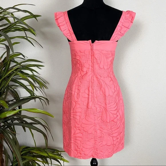 Lilly Pulitzer SARAFINA pink salmon ruffle dress - Picture 5 of 8